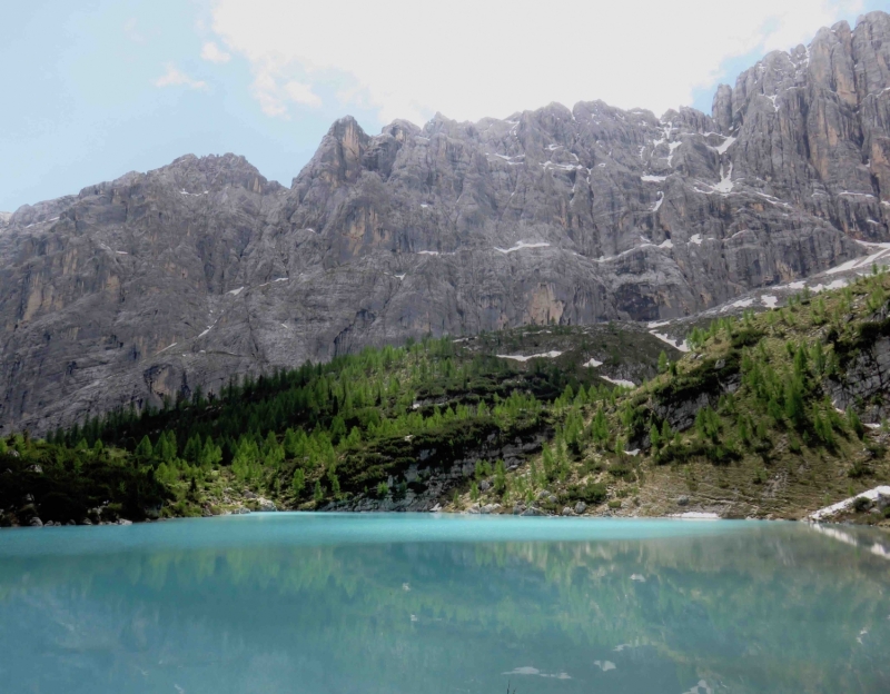Lago di Sorapis, italian alps, Dolomiti, Cortina, Cadore, Belluno, lago glaciale
