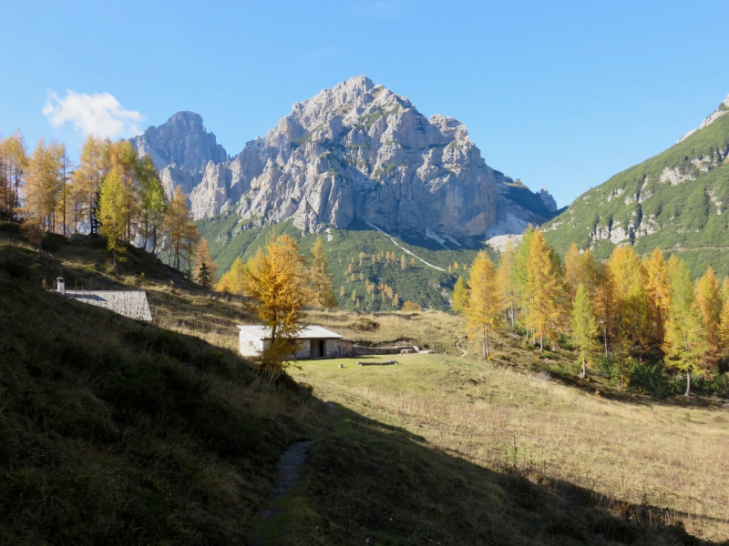 autunno in Friuli, Friuli venezia Giulia, Dolomiti friulane, Forni di Sopra, camporosso, casera val binon