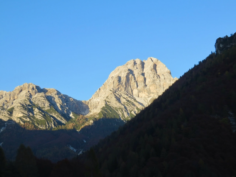  autunno tra le Dolomiti friulane, Monte Duranno verso sera