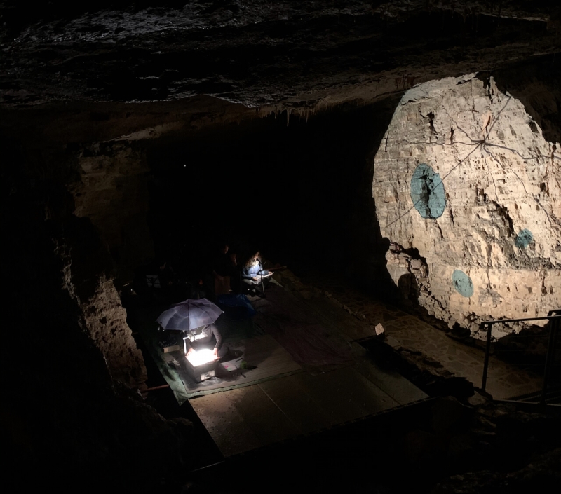 grotta di villanova, performance aritsitica in grotta, jsintapanza