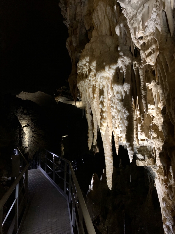  particolare di stalattiti dentro le grotte di villanova