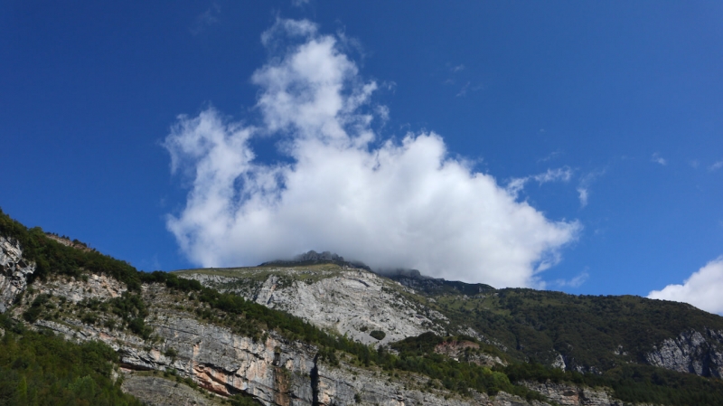 Erto e Casso, vista dalla diga del Vajont