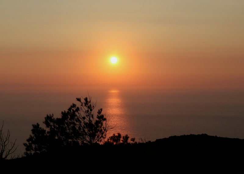 tramonto a Zante, vicino Volimes